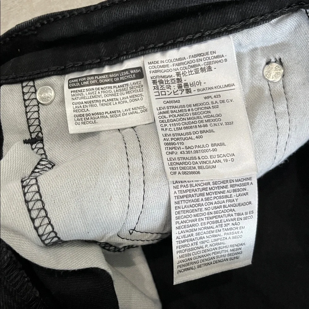 Levi’s‎ 514 Straight Fit Black Jeans Mens 32x34 Stretch Denim Classic 00514-0730